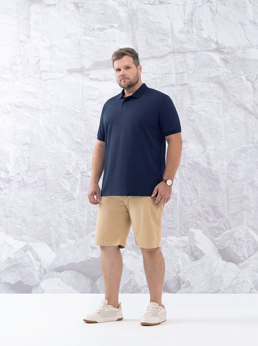 04 camisa polo piquet plus size masculina