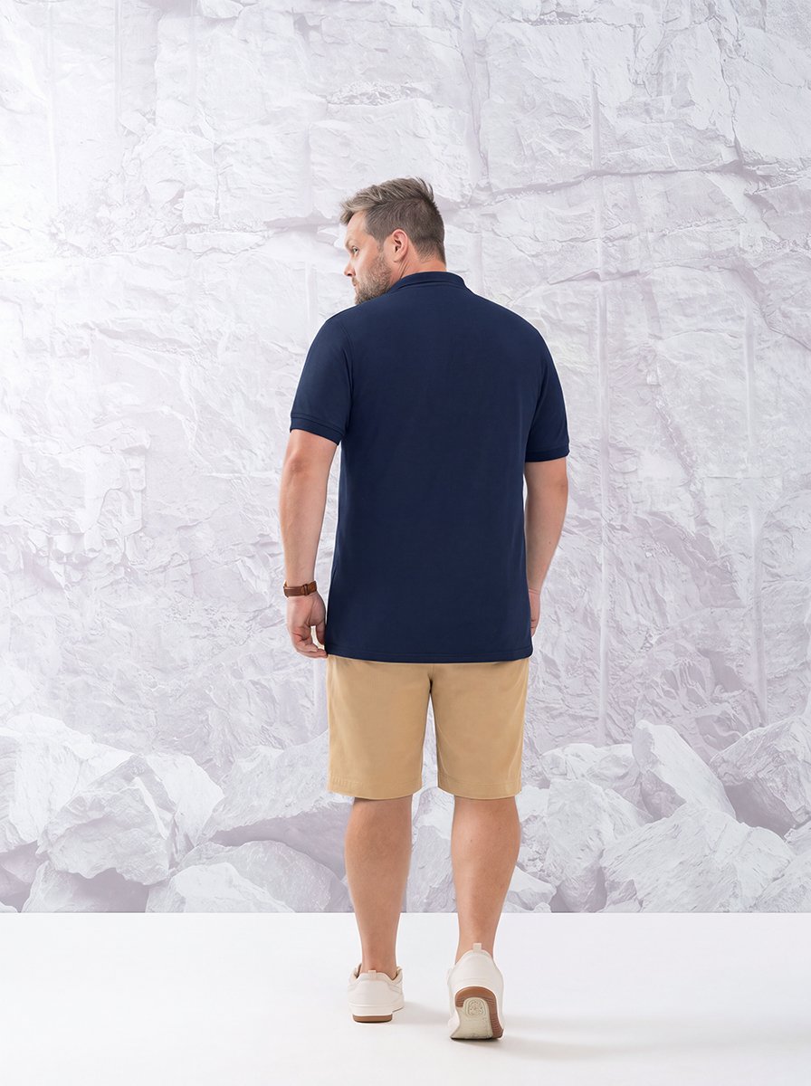 05 camisa polo piquet plus size masculina