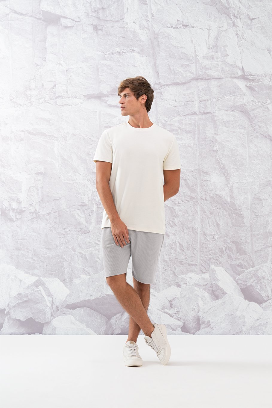01 bermuda tricot masculina