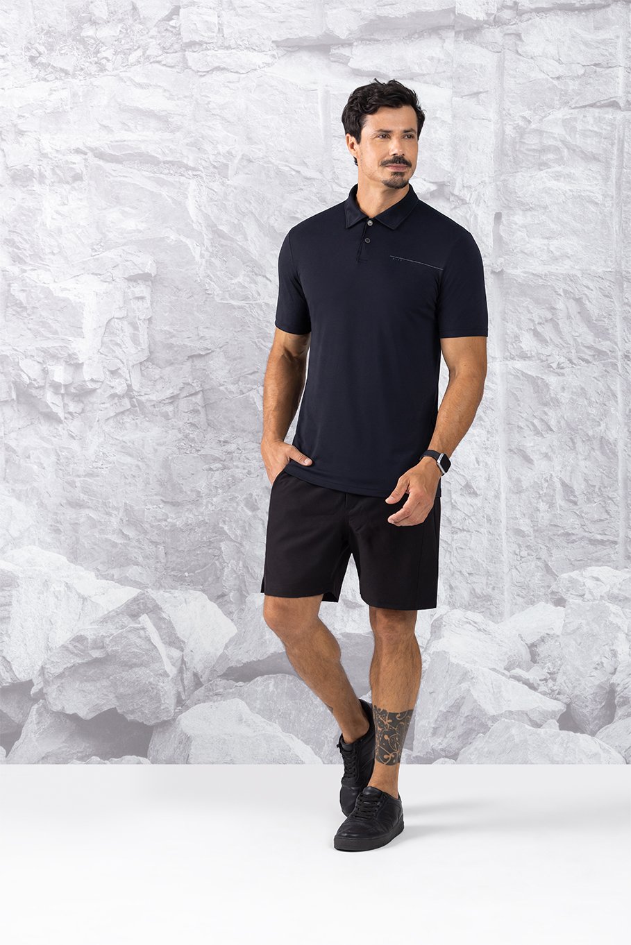 01 camisa polo masculina poliamida